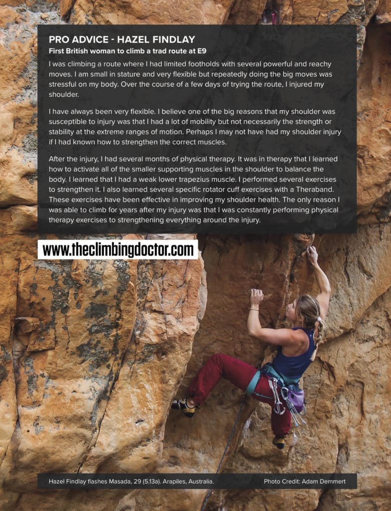 hazel findlay injury quote for the climbing doctor