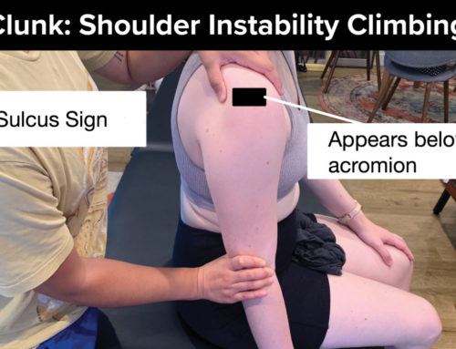 Clunk: Shoulder Instability Climbing