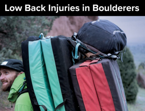 Low Back Injuries in Boulderers: Preventative Measures for Chronic Low Back Pain
